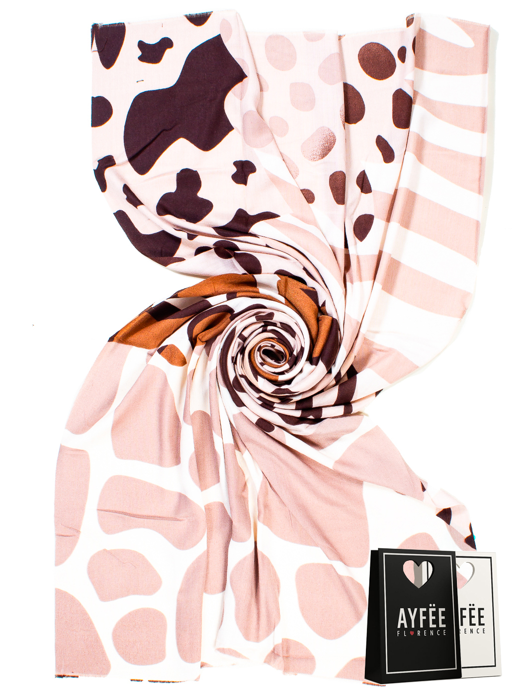 STOLA STAMPA MIX ANIMALIER CM 90X180 100%VI MADE IN PRC                 